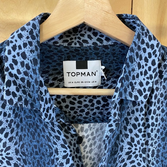 Topman Other - TOPMAN Leopard Print Men’s Button Down Shirt Sz. M